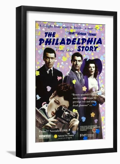 The Philadelphia Story, UK Movie Poster, 1940-null-Framed Art Print