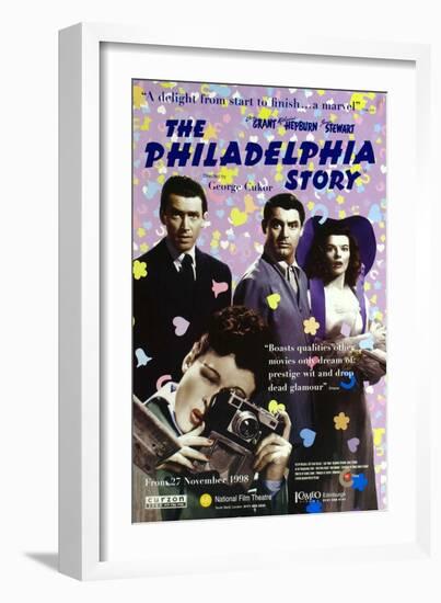 The Philadelphia Story, UK Movie Poster, 1940-null-Framed Art Print