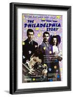 The Philadelphia Story, UK Movie Poster, 1940-null-Framed Art Print