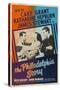 The Philadelphia Story, UK Movie Poster, 1940-null-Stretched Canvas