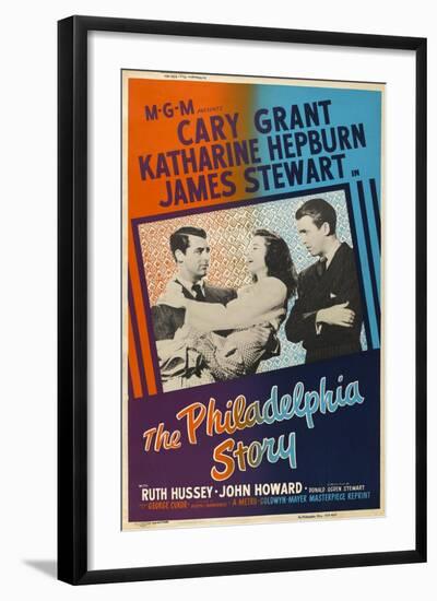 The Philadelphia Story, UK Movie Poster, 1940-null-Framed Art Print