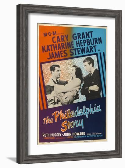 The Philadelphia Story, UK Movie Poster, 1940-null-Framed Art Print