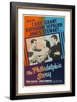 The Philadelphia Story, UK Movie Poster, 1940-null-Framed Art Print