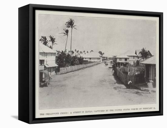 The Philippine Crisis, a Street in Iloilo, Captured by the United States Forces on 11 February-null-Framed Stretched Canvas