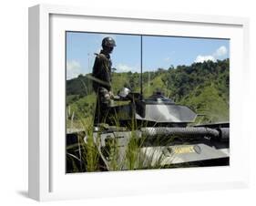 The Philippine Marine Battalion Landing Team Fire the Weapons System of a Light Armored Vehicle 300-Stocktrek Images-Framed Photographic Print