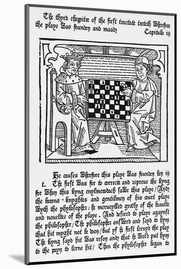 The Philosopher Teaches the King to Rule Through the Allegory of Chess-null-Mounted Photographic Print