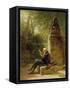 The Philosopher (The Reader in the Park)-Carl Spitzweg-Framed Stretched Canvas