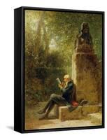 The Philosopher (The Reader in the Park)-Carl Spitzweg-Framed Stretched Canvas