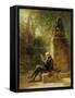 The Philosopher (The Reader in the Park)-Carl Spitzweg-Framed Stretched Canvas