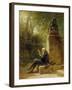 The Philosopher (The Reader in the Park)-Carl Spitzweg-Framed Giclee Print