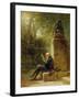 The Philosopher (The Reader in the Park)-Carl Spitzweg-Framed Giclee Print