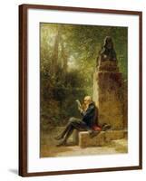 The Philosopher (The Reader in the Park)-Carl Spitzweg-Framed Giclee Print