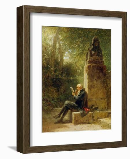 The Philosopher (The Reader in the Park)-Carl Spitzweg-Framed Giclee Print