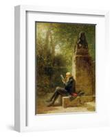 The Philosopher (The Reader in the Park)-Carl Spitzweg-Framed Giclee Print