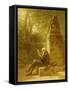 The Philosopher (The Reader in the Park)-Carl Spitzweg-Framed Stretched Canvas