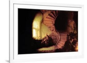 The Philosopher-Rembrandt van Rijn-Framed Art Print