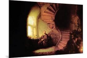 The Philosopher-Rembrandt van Rijn-Mounted Premium Giclee Print