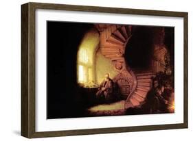 The Philosopher-Rembrandt van Rijn-Framed Art Print