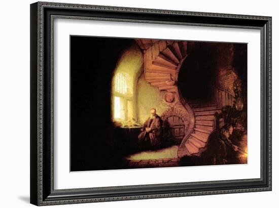 The Philosopher-Rembrandt van Rijn-Framed Art Print