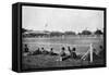 The Phoenix Park Cricket Ground, Dublin, 1912-lindsay d'arcy-Framed Stretched Canvas