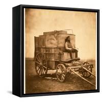 The Photographer's Van with Marcus Sparling in the Crimea, 1855-Roger Fenton-Framed Stretched Canvas