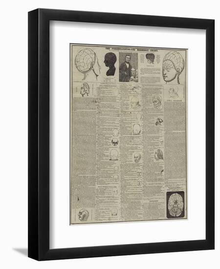 The Phrenological and Mesmeric Chart-null-Framed Giclee Print