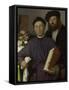 The Physician Giovanni Agostino Della Torre and His Son, Niccolò, Ca 1515-Lorenzo Lotto-Framed Stretched Canvas