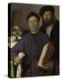 The Physician Giovanni Agostino Della Torre and His Son, Niccolò, Ca 1515-Lorenzo Lotto-Stretched Canvas