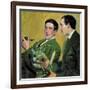 The Physicists Pyotr Kapitsa (1894-198) and Nikolay Semyonov (1896-198), 1921-Boris Michaylovich Kustodiev-Framed Giclee Print