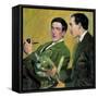 The Physicists Pyotr Kapitsa (1894-198) and Nikolay Semyonov (1896-198), 1921-Boris Michaylovich Kustodiev-Framed Stretched Canvas