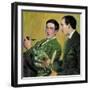 The Physicists Pyotr Kapitsa (1894-198) and Nikolay Semyonov (1896-198), 1921-Boris Michaylovich Kustodiev-Framed Giclee Print