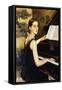 The Pianist, (Oil on Canvas)-Wilfred Gabriel de Glehn-Framed Stretched Canvas