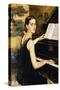 The Pianist, (Oil on Canvas)-Wilfred Gabriel de Glehn-Stretched Canvas