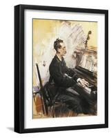 The Pianist Rey Colaco, 1883-Giovanni Canavesio-Framed Giclee Print