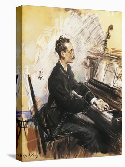 The Pianist Rey Colaco, 1883-Giovanni Canavesio-Stretched Canvas