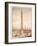 The Piazza Del Popolo Obelisk, from the Circus Maximus, 1833-Agostino Tofanelli-Framed Giclee Print