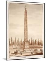 The Piazza Del Popolo Obelisk, from the Circus Maximus, 1833-Agostino Tofanelli-Mounted Giclee Print