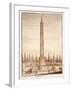 The Piazza Del Popolo Obelisk, from the Circus Maximus, 1833-Agostino Tofanelli-Framed Giclee Print