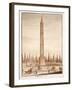 The Piazza Del Popolo Obelisk, from the Circus Maximus, 1833-Agostino Tofanelli-Framed Giclee Print