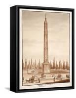 The Piazza Del Popolo Obelisk, from the Circus Maximus, 1833-Agostino Tofanelli-Framed Stretched Canvas