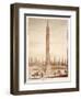 The Piazza Del Popolo Obelisk, from the Circus Maximus, 1833-Agostino Tofanelli-Framed Giclee Print