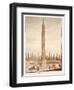 The Piazza Del Popolo Obelisk, from the Circus Maximus, 1833-Agostino Tofanelli-Framed Giclee Print