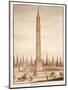 The Piazza Del Popolo Obelisk, from the Circus Maximus, 1833-Agostino Tofanelli-Mounted Giclee Print