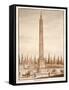 The Piazza Del Popolo Obelisk, from the Circus Maximus, 1833-Agostino Tofanelli-Framed Stretched Canvas