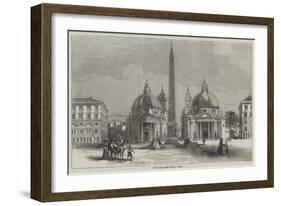 The Piazza Del Popolo, Rome-null-Framed Giclee Print