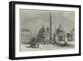 The Piazza Del Popolo, Rome-null-Framed Giclee Print