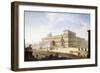 The Piazza Del Quirinale, with the Castel Sant'Angelo and Saint Peter's Beyond-Antonio Joli-Framed Giclee Print