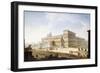 The Piazza Del Quirinale, with the Castel Sant'Angelo and Saint Peter's Beyond-Antonio Joli-Framed Giclee Print