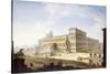 The Piazza Del Quirinale, with the Castel Sant'Angelo and Saint Peter's Beyond-Antonio Joli-Stretched Canvas