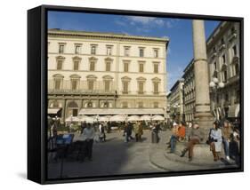 The Piazza Della Republica, Florence, Tuscany, Italy-Christian Kober-Framed Stretched Canvas